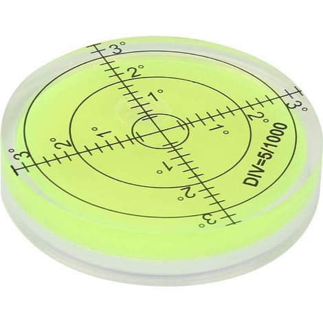 Niveau à bulle rond, outil de mesure de 60mm de diamètre, niveau à bulle rond avec échelle pour l'équilibrage des équipements de caméra (1/3)