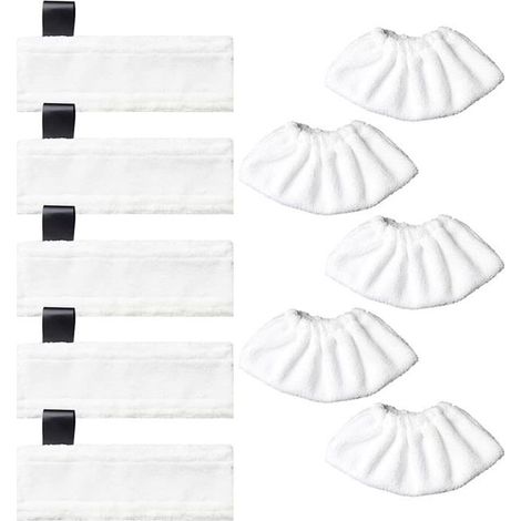 Chiffon de nettoyage de rechange pour nettoyeur à vapeur Karcher EasyFix SC2, SC3, SC4, SC5. 5x Cleaning cloth + 5x Cloth cover (1/4)