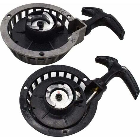 Démarreur Facile à Tirer,Tianer 2 Pièces Mini Démarreur à Traction en Alliage Démarrage Rappel Tirez Démarrer Lanceur de Recul Facile Tirer pour 2 Temps 49CC Pocket Bike Minimoto ATV Quad Scoot (1/4)