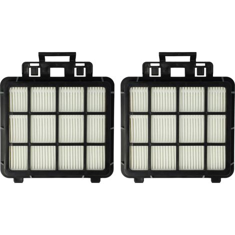 vhbw 2x Staubsaugerfilter kompatibel mit Beko VCO42701AR, VCO42701AB, VCO 42702, VCO42702AD Staubsauger - HEPA-Filter Schwarz Weiß