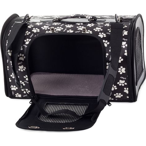 Sac de transport pour chien et chat 49cm noir (1/3)