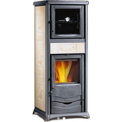 Thermo poêle à bois avec four - LA NORDICA TermoRossella Plus Forno DSA 4.0 11.1 kW Ivoire