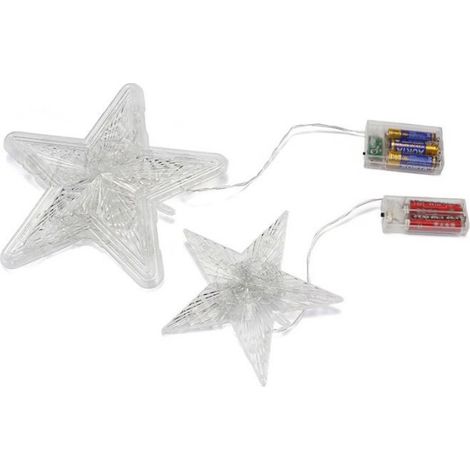 Décoration De Jardin Extérieure Solaire, Guirlande Lumineuse En Forme D'Étoile, Étanche, Led Blanc Chaud, Pour Allée, Pelou (1/3)