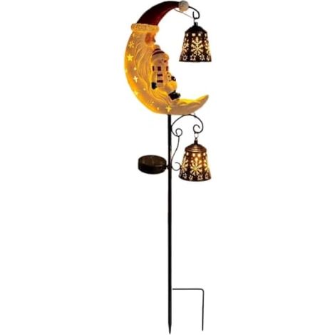 Guirlandes Solaires LED Extérieures Noël Décoratives Lampes Père Noël Lune (1/5)