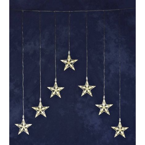 Guirlande lumineuse stalactites, étoiles LED Konstsmide 1243-103 pour l'extérieur sur secteur N/A (1/2)
