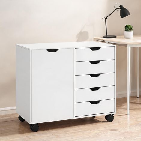 Meuble de rangement de bureau blanco 78 x 40 x 66,5 cm (1/5)