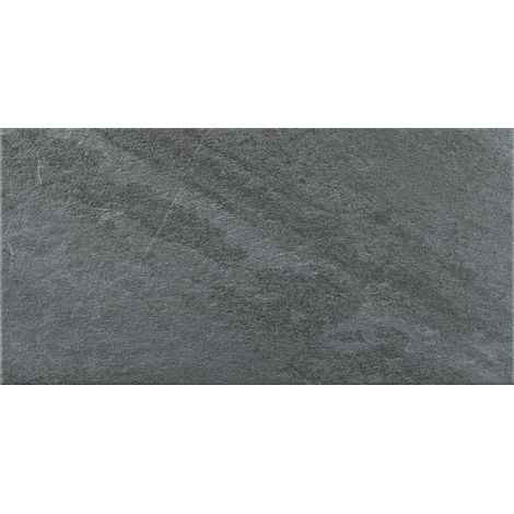 Carrelage sol extérieur effet pierre Bocca di l'oro anthracite R11 30x60cm - Reflex Boutique