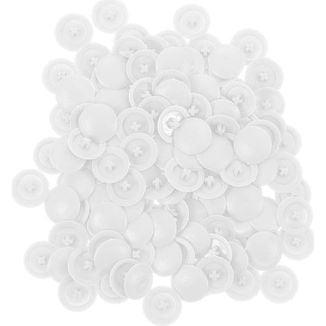 500 cache-vis en plastique blanc - Installation facile et conception permettant de dissimuler les (1/5)