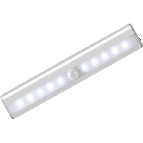 Barriera fotoelettrica con rilevatore, rilevatore di movimento a lampada, tavoletta notturna a 10 LED con striscia magnetica, alimentazione USB (wireless), armadietto automatico. (1/5)