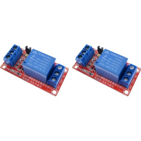 Erweiterungsplatine für Arduino mit 5V 1-Kanal-Relaismodul und Unterstützung für hohe und niedrige Pegel (2x 1-Kanal 5V Relaismodulplatine) mit Optokoppler. (1/5)