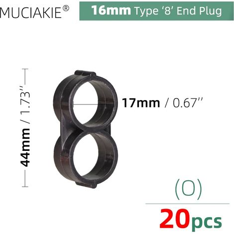 (Lot de 20) Raccords de tuyauterie pour eau, adaptateurs de raccordement égaux, coudes, tés, bouchons, raccords cannelés pour irrigation goutte à goutte 1/2 et 3/4'' (1/5)