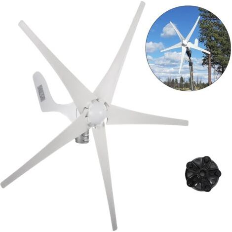 Pair - SJLERST Éolienne 12V 1200W Max 5 Pales - Blanc Energy Type S (1/5)