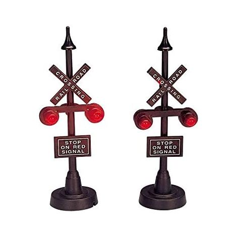 Lemax Set 2 Railway Stop Liht 34954 Villaggio Di Natale