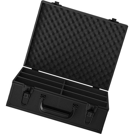 Boîte de rangement en métal avec 6 emplacements pour cartes de sport et cartes à collectionner - Transport facile (1/4)
