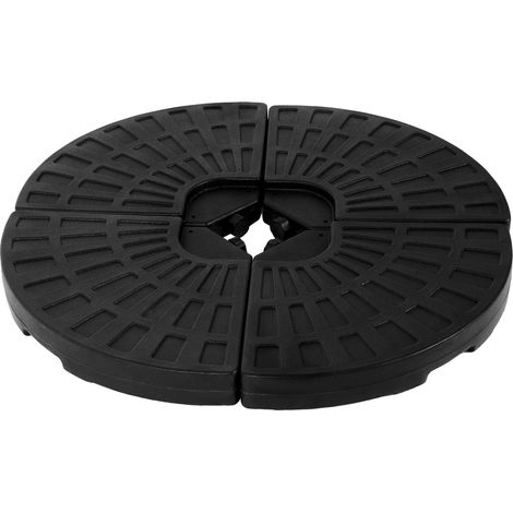 Base pour parasol en plastique PE résistante aux intempéries, poids modulable avec eau ou sable (1/5)