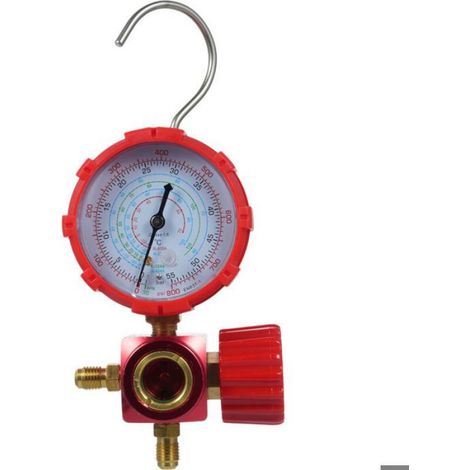 Gauge de collecteur unique, jauge de climatisation à l'échelle claire, convient R410A R22 R134A R404A Réfrigérants (1/5)