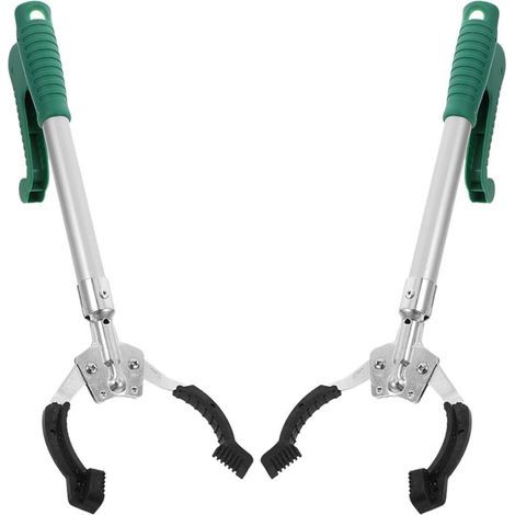 Outil de Ramassage à Pince Plastique 2pcs Design Ergonomique et Longueur 40cm, pour Bureaux et Sanitation, Pince de Déchets Polyvalente (1/4)