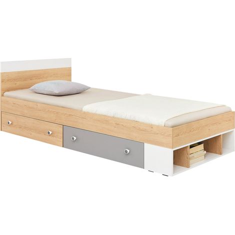 Cama Tesmonu 114 , Individuales, 120x200, Aglomerado laminado, Somieres, 124x204x80cm