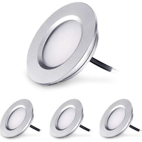 Spot Encastrable - 3 W - 12 V - 240 Lm - Blanc Chaud 3000 K - IP44 - Salle De Bain - Lot De 4 (1/5)