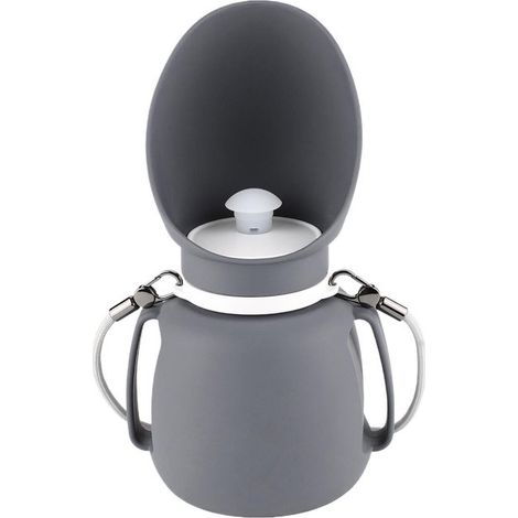 Borraccia da viaggio per cani, pieghevole, dispenser a prova di perdite, 800 ml, con tracolla, pratica e adatta ai viaggi, ciotola per bere per cani di piccola taglia, con (1/5)
