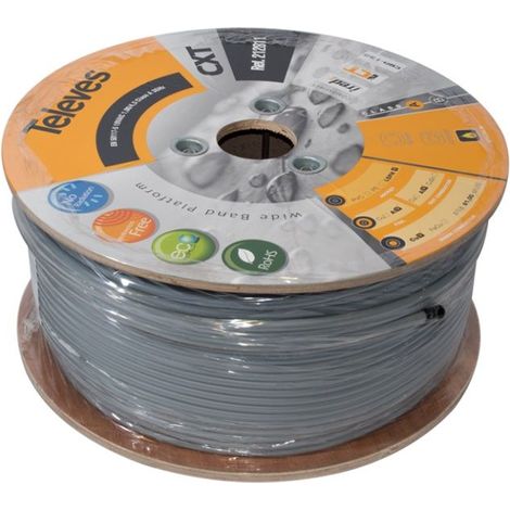 Cable coaxial CXT LSFH Dca/A 19AtC cobre/aluminio LSFH 250m gris (1/2)