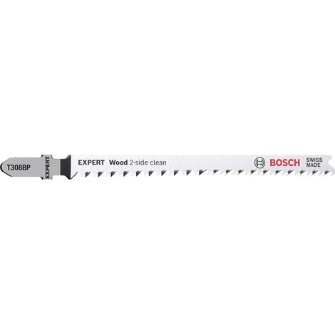 Bosch Accessories 2608900557 EXPERT ‘Wood 2-side clean’ T 308 BP Stichsägeblatt, 3 Stück 3 St.