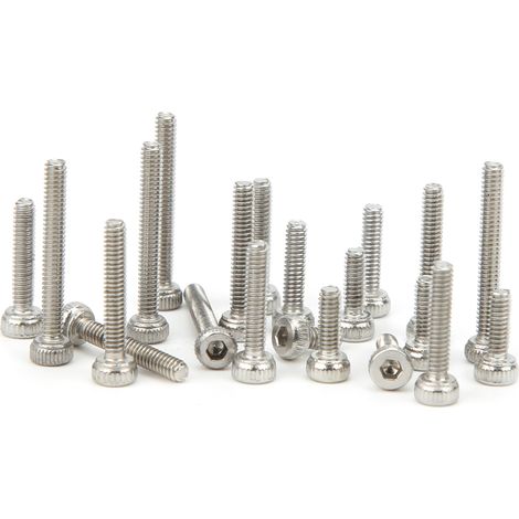 Coffret de 210 vis à tête hexagonale creuse M2 en acier inoxydable 304 (1/5)