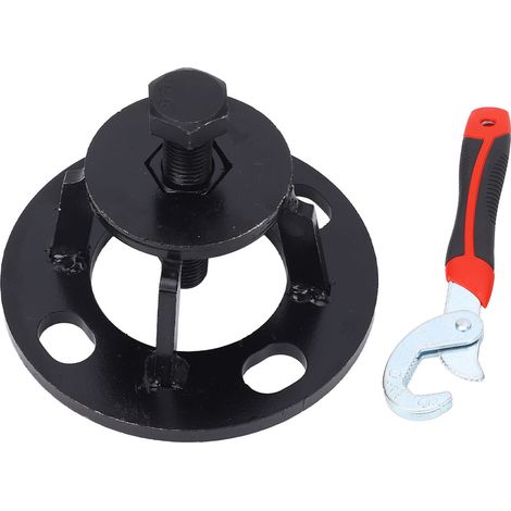 Outil d'extraction auxiliaire disque frein triporteur acier carbone polyvalent entretien auto avec clé (1/5)