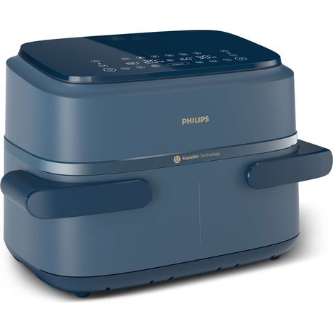 FRIGGITRICE AD ARIA MULTICOOKER 7,1 LITRI DUAL BASKET CON DIVISORIO BLU