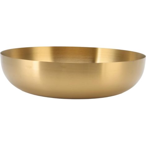 Gold-plated 304 stainless steel mixing bowl, 9.4-inch rust-effect serving bowl for salad, noodles, and fruit (1/5)