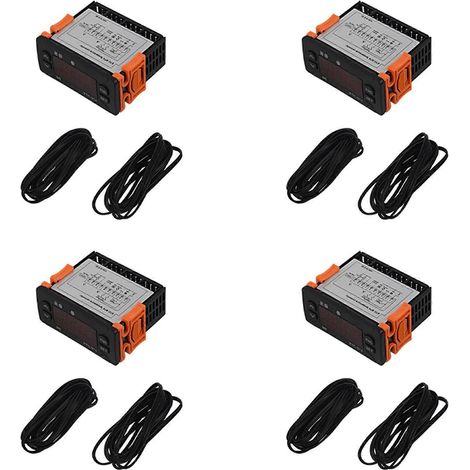 4 régulateurs de température miniatures ETC-974 pour réfrigérateur, thermostat, thermorégulateur, thermocouple, double capteur NTC (1/5)