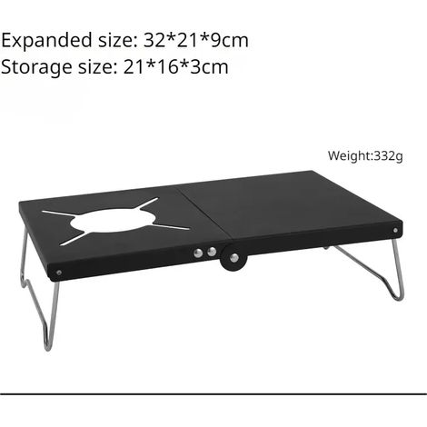 Table réchaud de camping portable et pliable en forme d'araignée, mini table en acier inoxydable pour thé, café, barbecue et pique-nique, réchauds de cuisine portables (1/5)