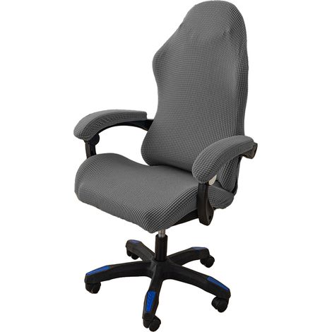 1 Ensemble Housse de chaise, Tissu jacquard extensible, Anti-griffures chat, Pour chaise bureau gamer (1/5)