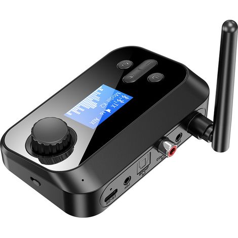 Adattatore trasmettitore ricevitore audio Bluetooth 5.3 coassiale in fibra ottica con lettore MP3 con scheda TF, uno Draw Two