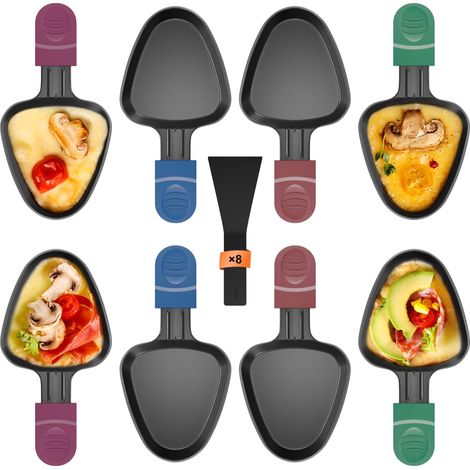 Lot de 8 Poêlon Raclette Triangle Anti-adhésif Multicolore (1/5)