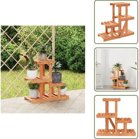 Support à fleurs 58x25x51 cm bois massif de sapin - Support Mural Plante - Rangement Plantes - Jardinière Murale - Étagères Murales - Déco Intérieur (1/5)
