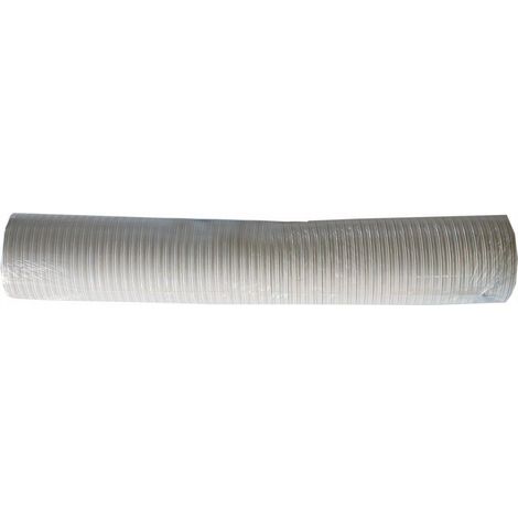 FPLUS tubo alum.flexible 100mm.blanco 1.5mt. , Tubo flexible con lámina de Aluminio corrugada en color blanco para evacuación de humos y gases de tipo domestico e industrial. Venti