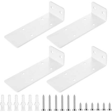 4 Pièces Fixation Invisible Support Etagere Murale, L Equerre Charge Lourde (1/5)