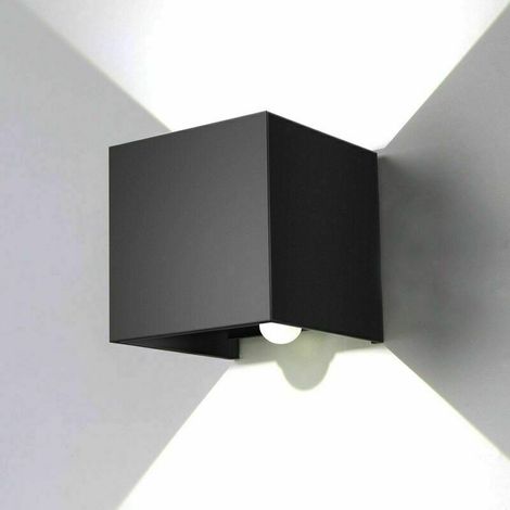LAN SR 12W Luminaire Mural avec Détecteur de Mouvement pour Extérieur Intérieur, Applique Murale LED Angle Réglable, Lampe Murale IP67 Etanche 6000K Blanc Froid, pour Couloir Jardin Chambre Noir (1/5)