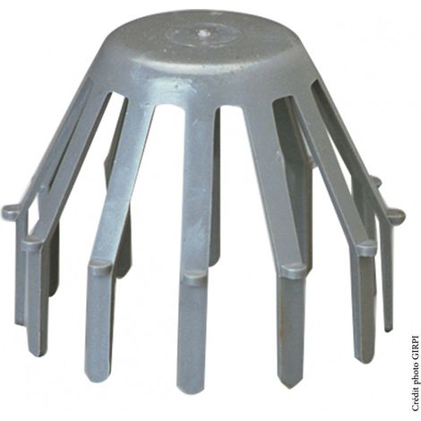 Grauer PVC-Fliegenpilz D.80mm GIRPI