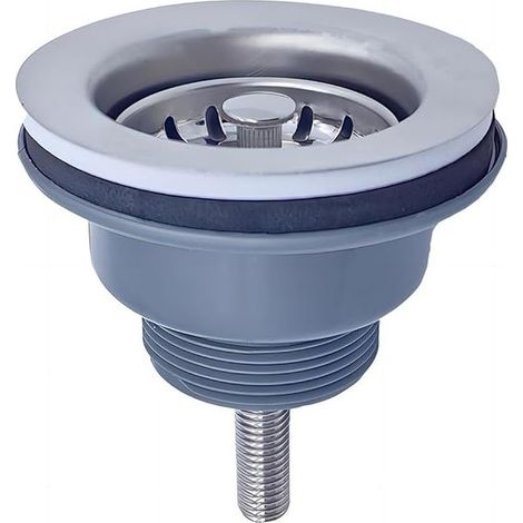 Bonde D'évier Sans Trop Plein Panier Inox ø 84 mm 1½", Acier Inoxydable + ABS, Bonde + Panier, Convient pour Évier en Granit, Évier en Marbre, Vis Longueur 70MM Pour Lavabos en céramique (1/5)