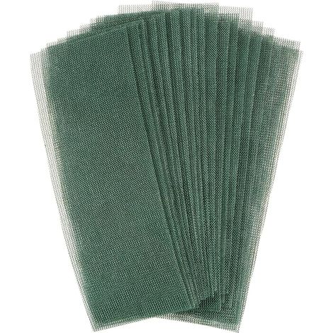 Lot de 20 feuilles papier abrasif (70 x 198 mm), verre grain 600, carré à l'oxyde d'aluminium, (1/5)