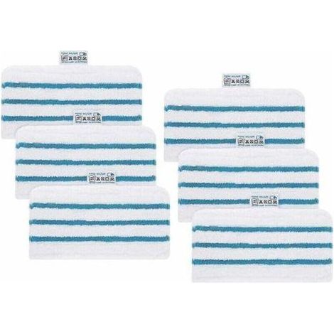 6Pack Microfibres lavables pour vadrouille à vapeur Black & Decker FSMP20, XU, FSMH1321JMD, FSM1500, FSM1600, FSM1610, FSM1620, FSM1621, FSM1630, FSMH162 (1/4)