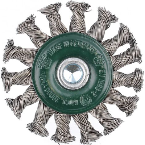 Brosse Circulaire Torsadée D75x12x6 Fil Inox Ondulé 0.30 (1/2)
