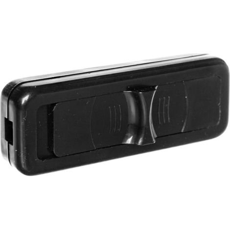 Interruttore a scorrimento, passante o terminale, bipolare, 2,5 A/250 V, nero, WS-2P/nero