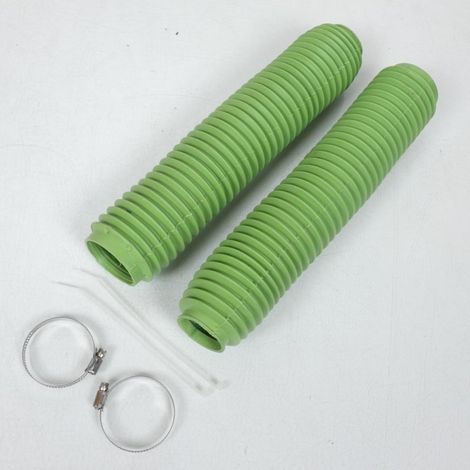 Paire soufflet protection de fourche Ø42mm L350mm Vert 3AS Racing (1/2)