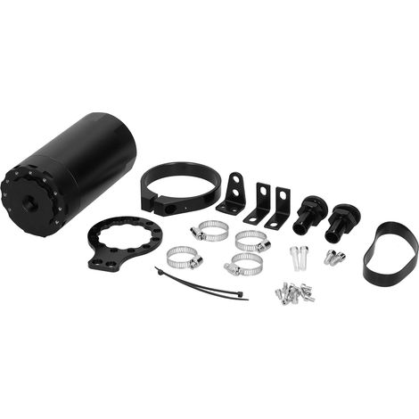 Réservoir d'huile avec chicane pour voiture, kit séparateur d'huile moteur universel noir avec accessoires de fixation RS-OCC020 (1/5)