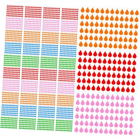 Feuilles Stickers Index Color s Forme de Goutte Eau (1/5)