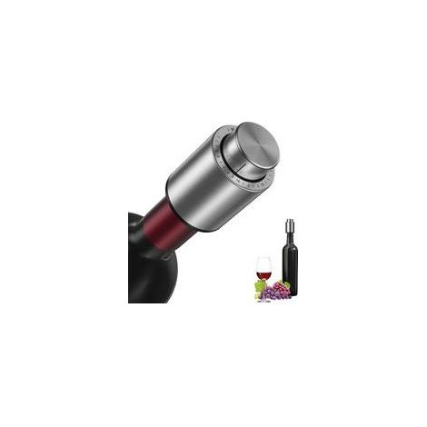 Bouchon de Bouteille Vin Sous Vide Outil de Conservation Vin R��utilisable Avec Echelle Temps. Pompe �� Vide �� Vin