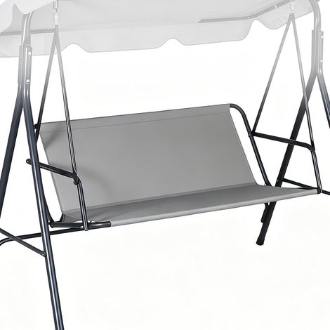 Housse de rechange pour balancelle de jardin - En tissu Oxford 900D - Imperméable et indéchirable - Pour balancelle 2 places - 115 x 48 x 48 cm - Gris (1/5)